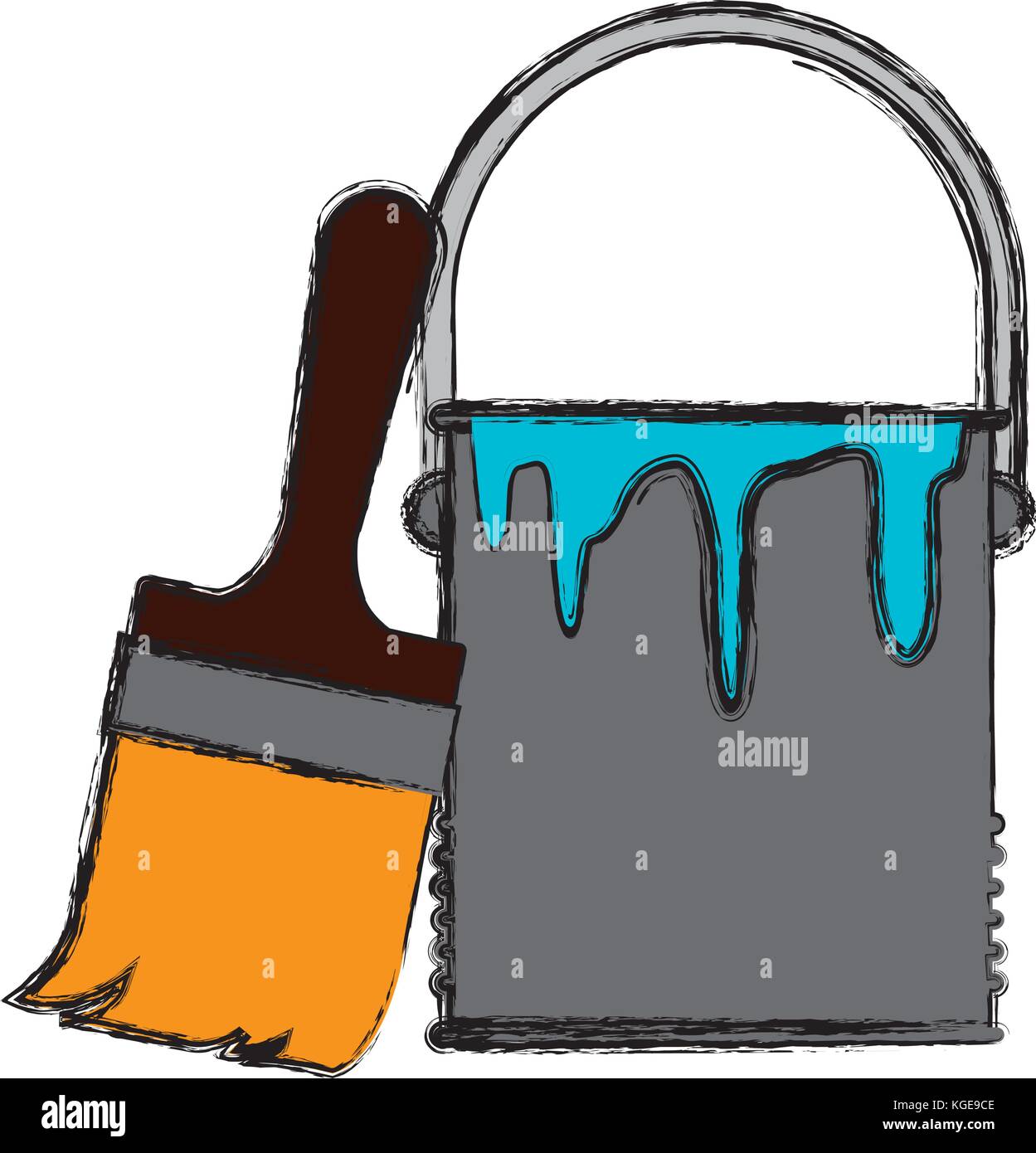 Paint bucket isolated Stock Vector Image & Art - Alamy