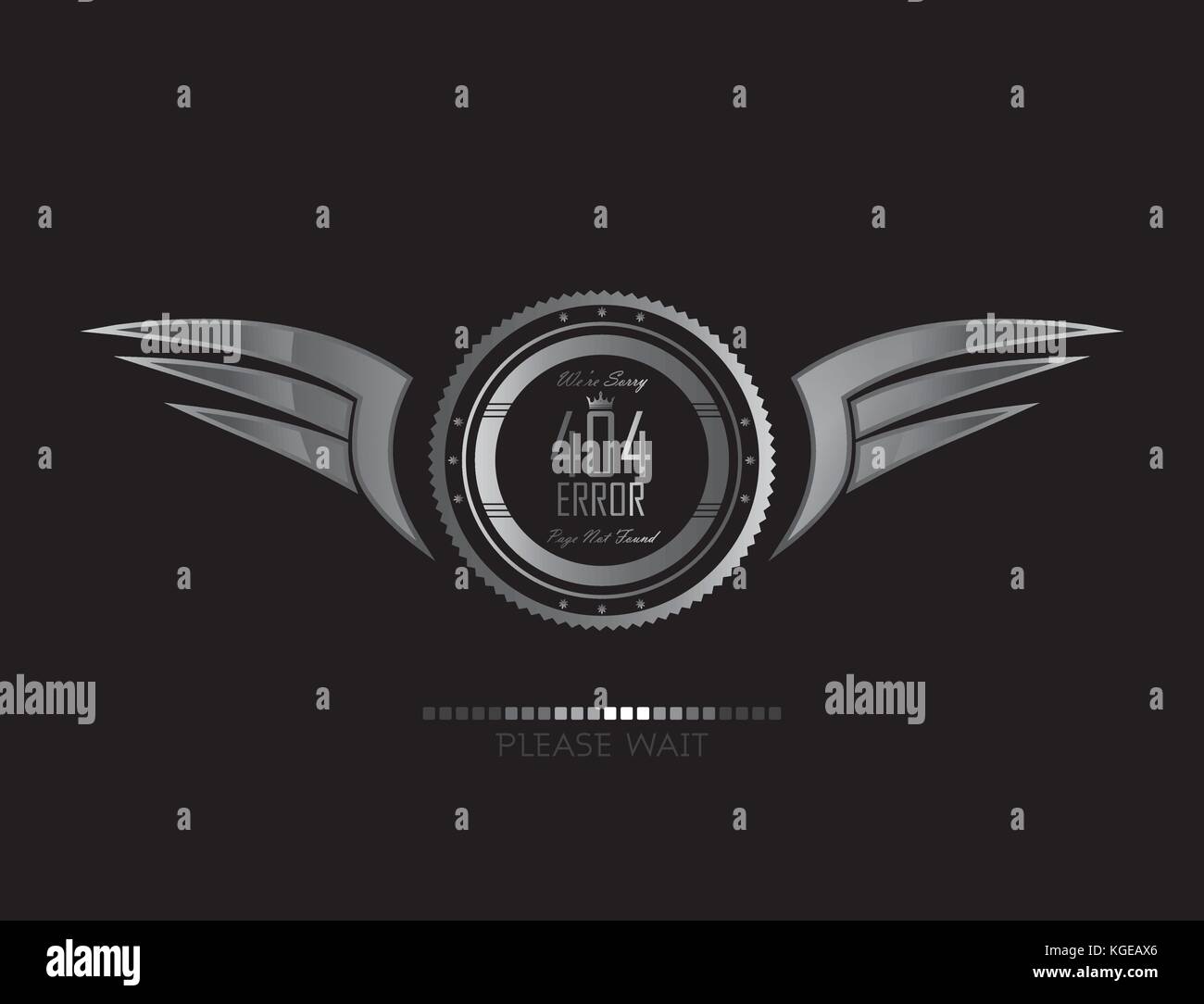silver wing art theme vector graphic illustraion Stock Vector Image ...