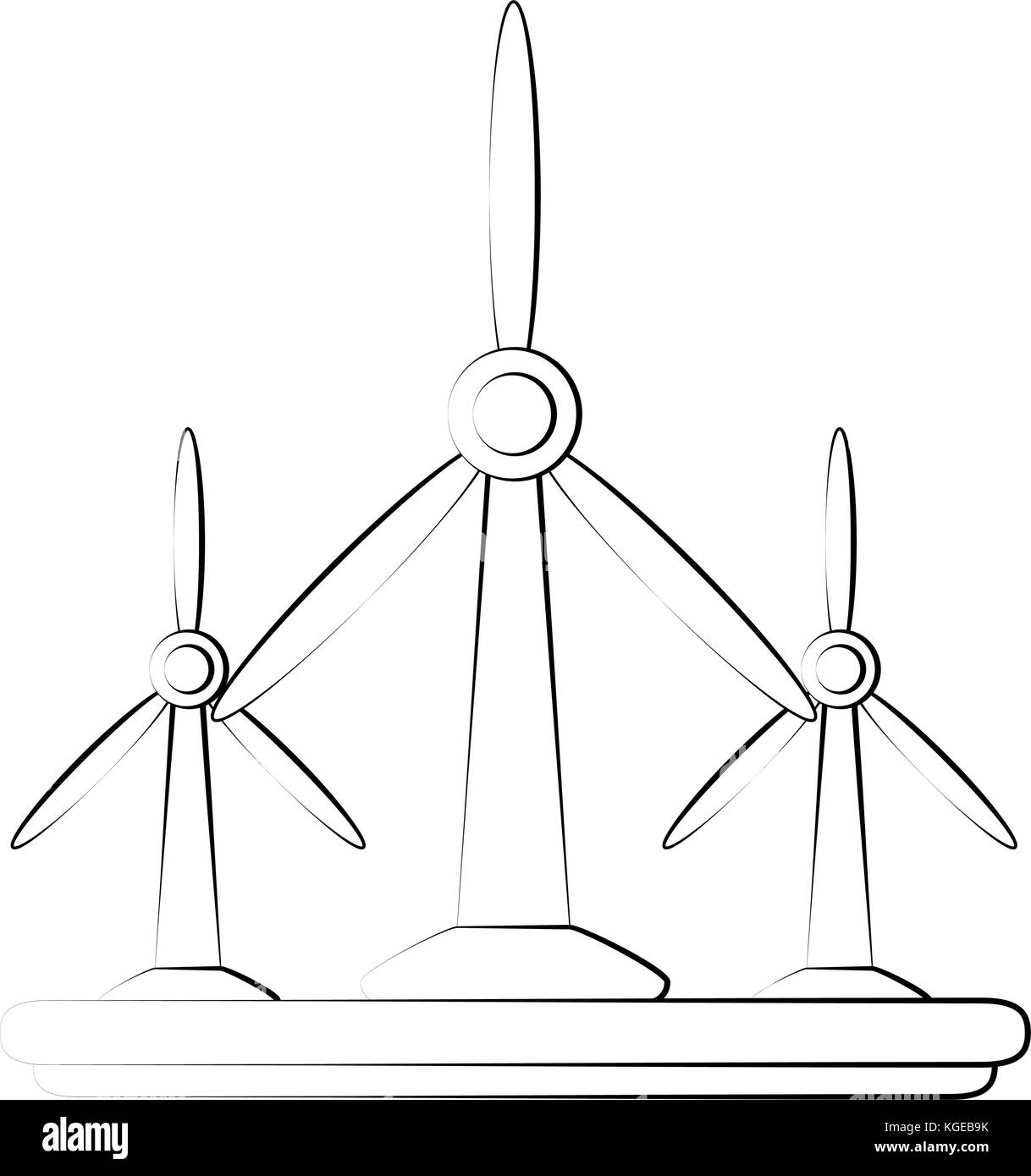 Wind turbines energy Stock Vector Image & Art - Alamy