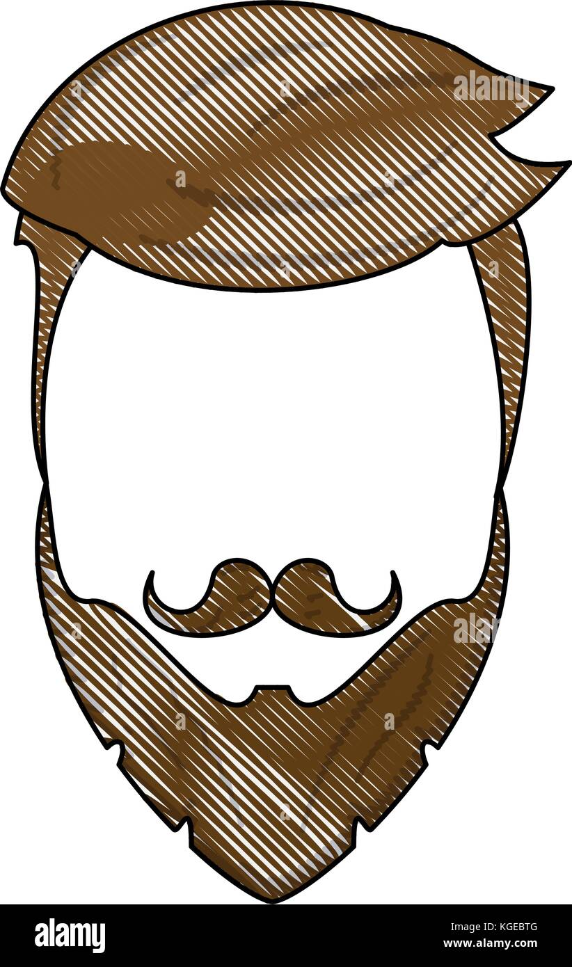 Hipster hairstyle and beard Stock Vector Image & Art - Alamy