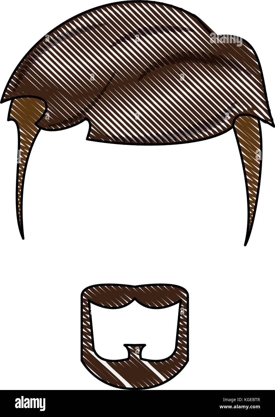 Hipster hairstyle and beard Stock Vector Image & Art - Alamy