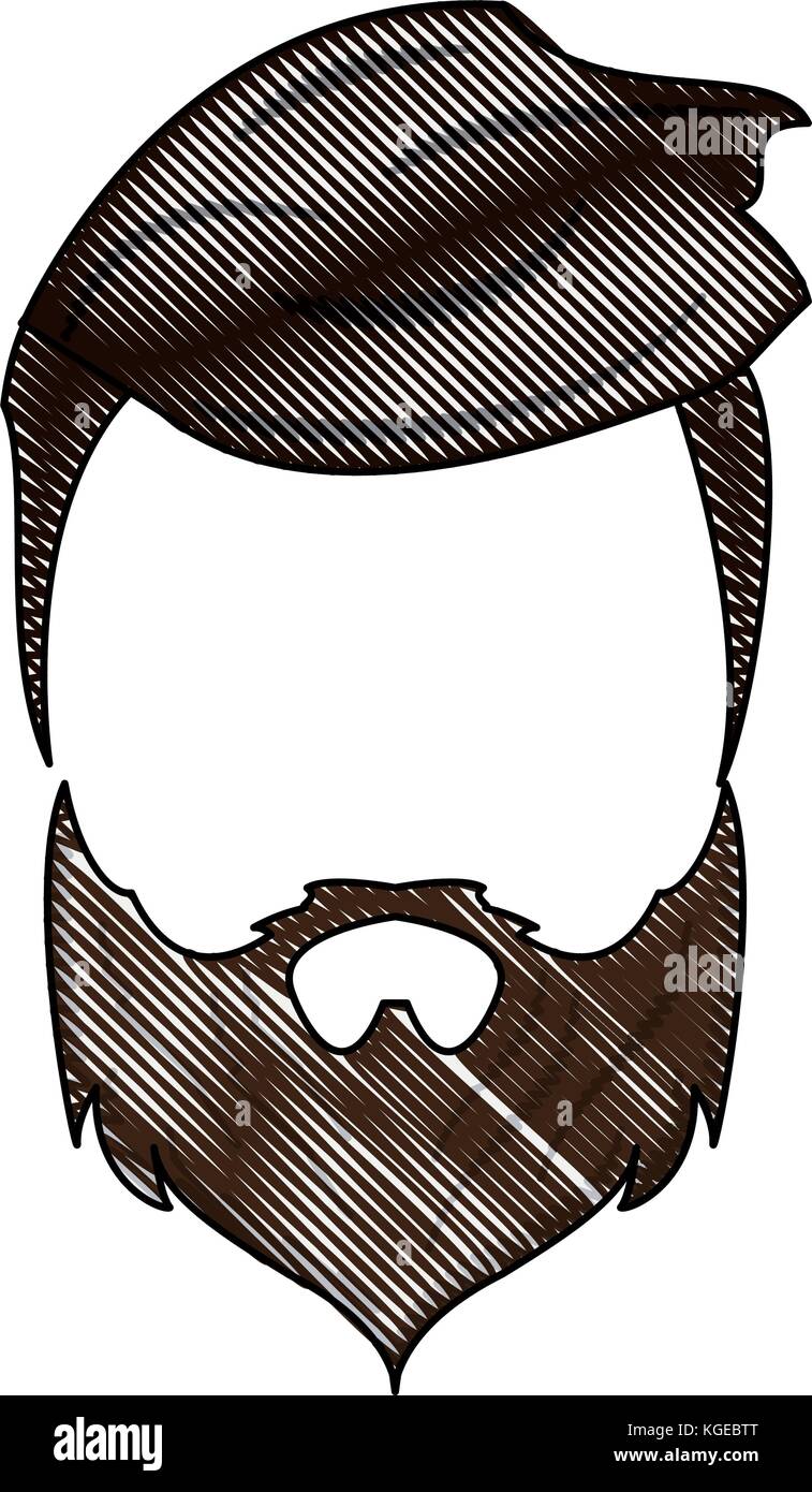 Hipster hairstyle and beard Stock Vector Image & Art - Alamy