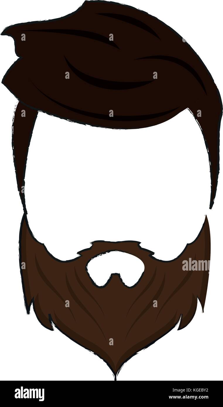 Hipster hairstyle and beard Stock Vector Image & Art - Alamy