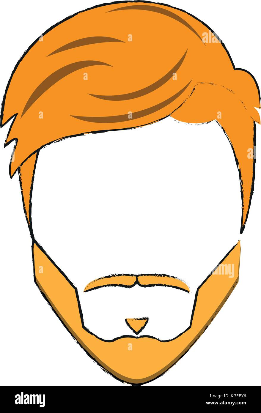 Hipster hairstyle and beard Stock Vector Image & Art - Alamy