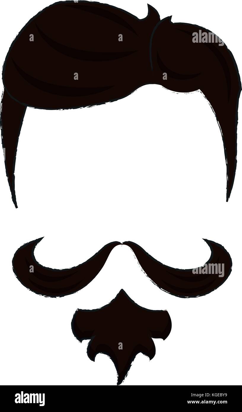 Hipster hairstyle and beard Stock Vector Image & Art - Alamy