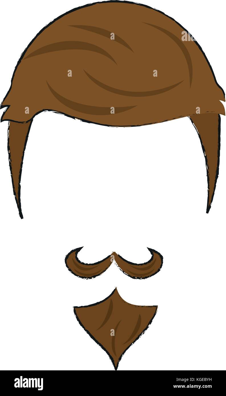 Hipster hairstyle and beard Stock Vector Image & Art - Alamy