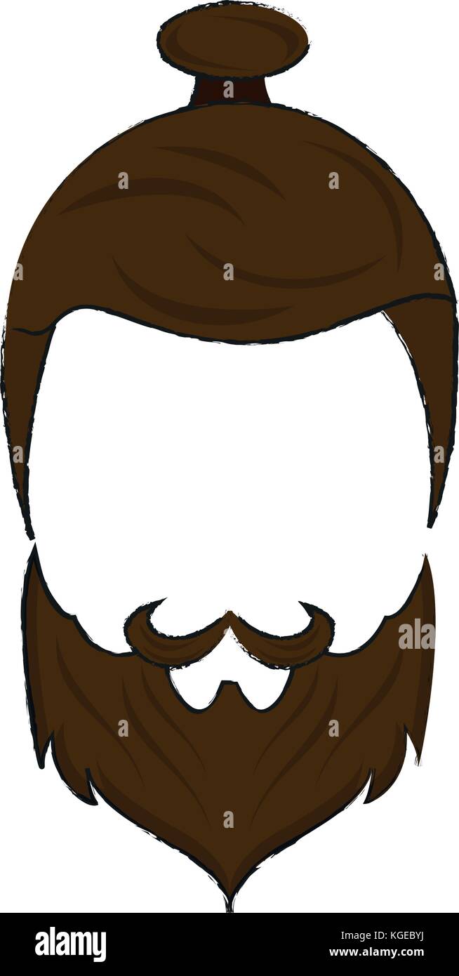 Hipster hairstyle and beard Stock Vector Image & Art - Alamy