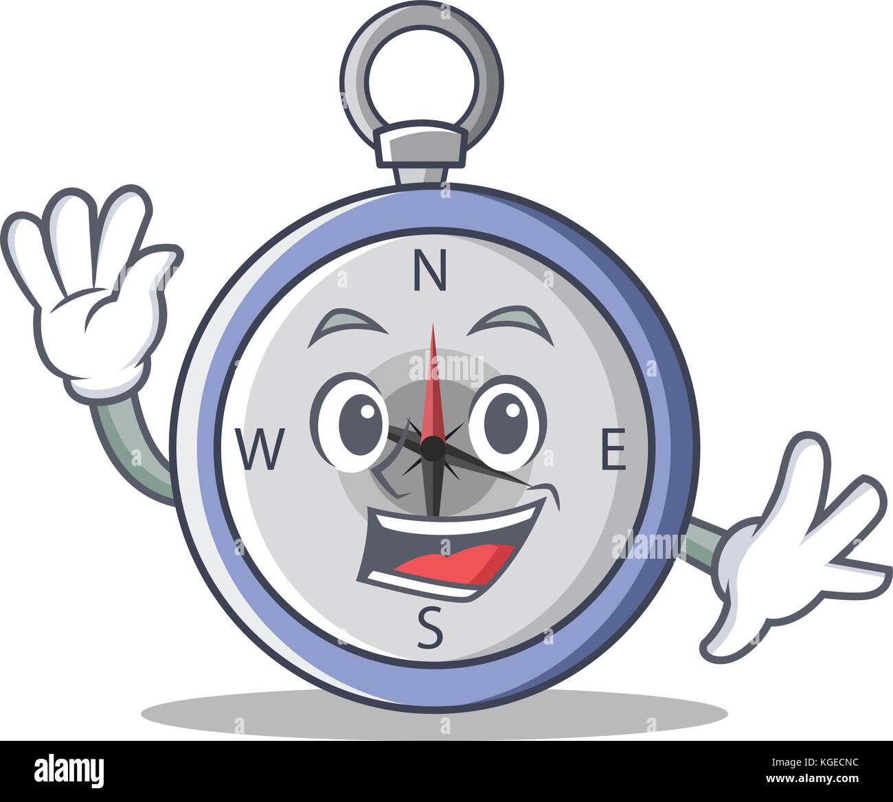 Waving compass character cartoon style Stock Vector Image & Art - Alamy