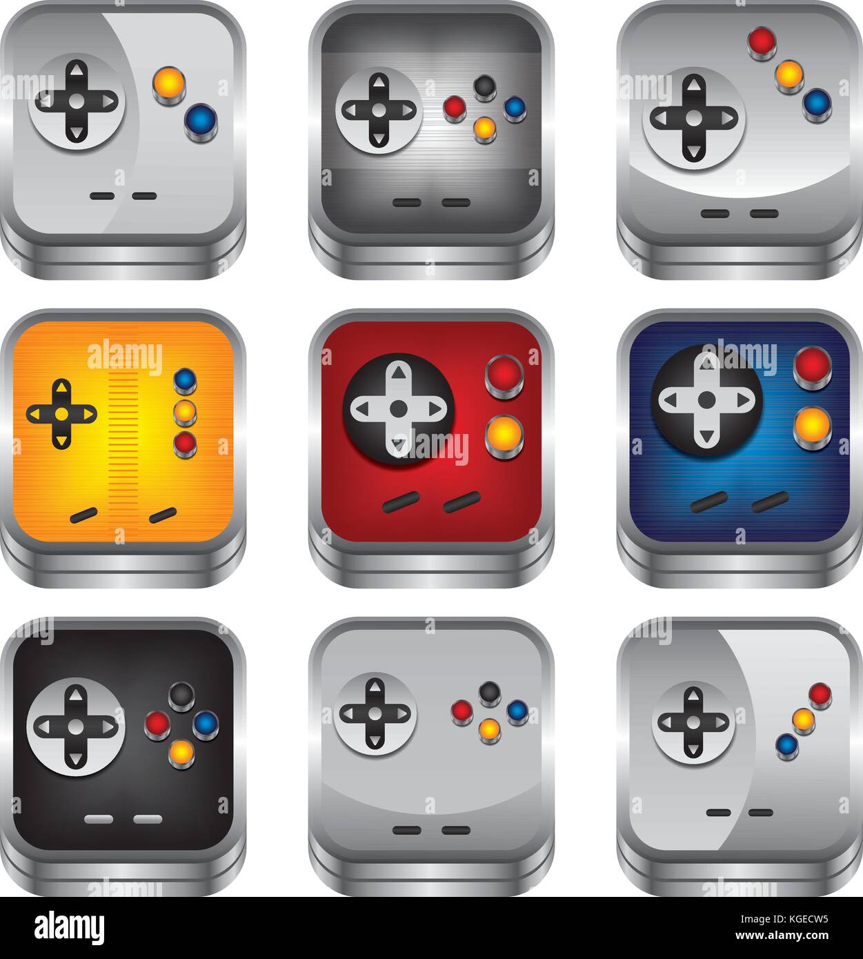 game console icon button theme vector graphic art design illustration ...
