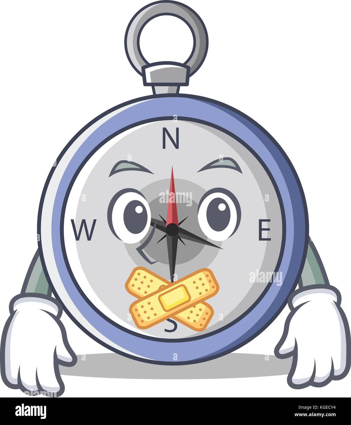 Silent compass character cartoon style Stock Vector Image & Art - Alamy