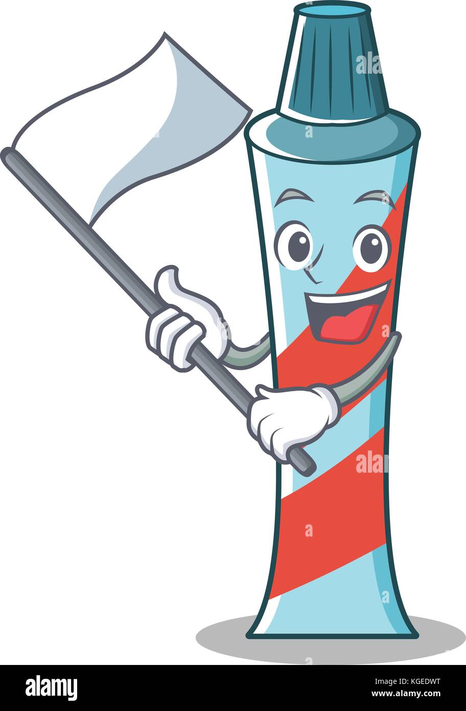 With flag toothpaste character cartoon style Stock Vector Image & Art