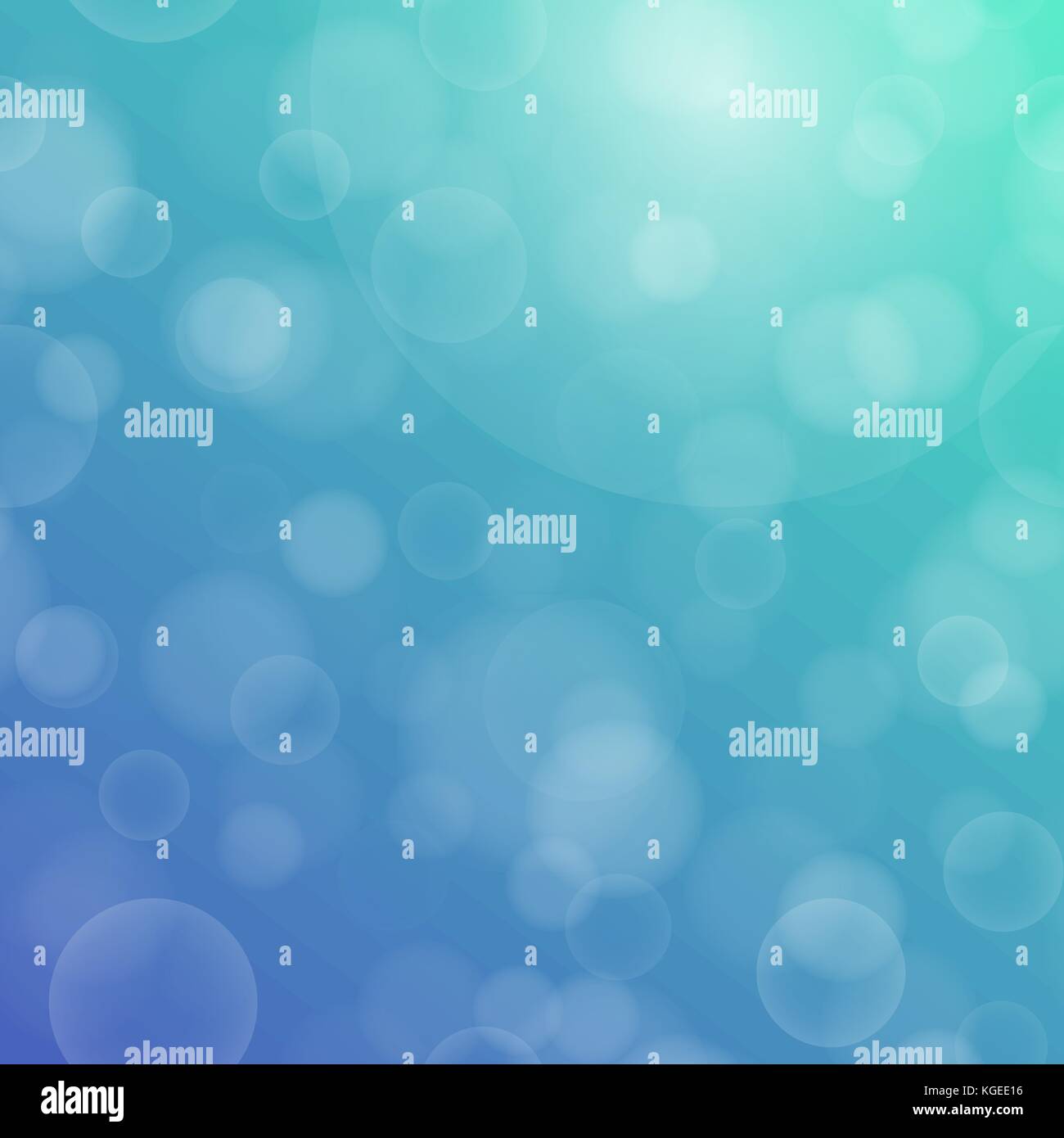 Bokeh texture on a two-tone blue-green background Stock Vector Image