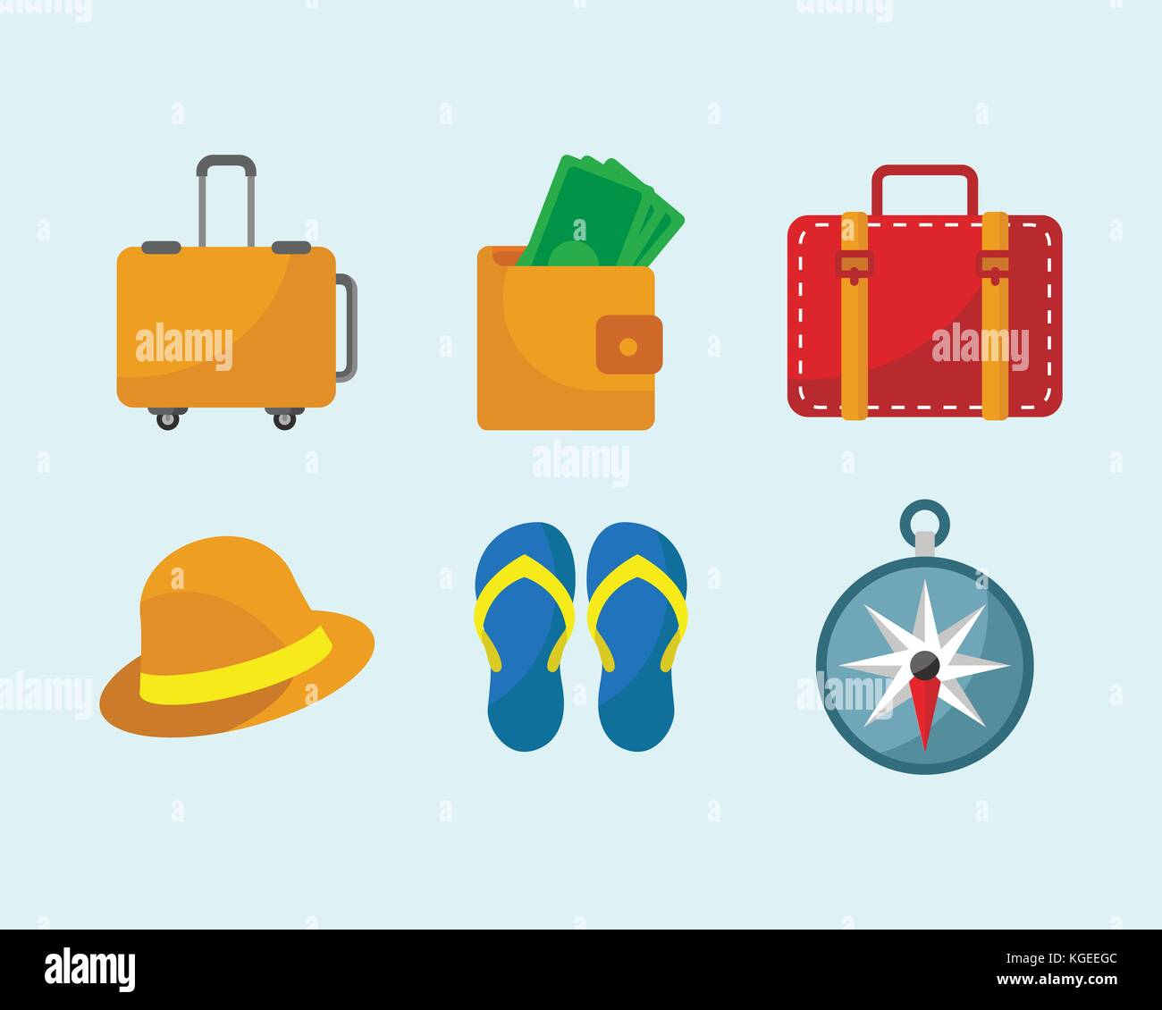 Travel Stuff Icon Set Stock Vector Image & Art - Alamy