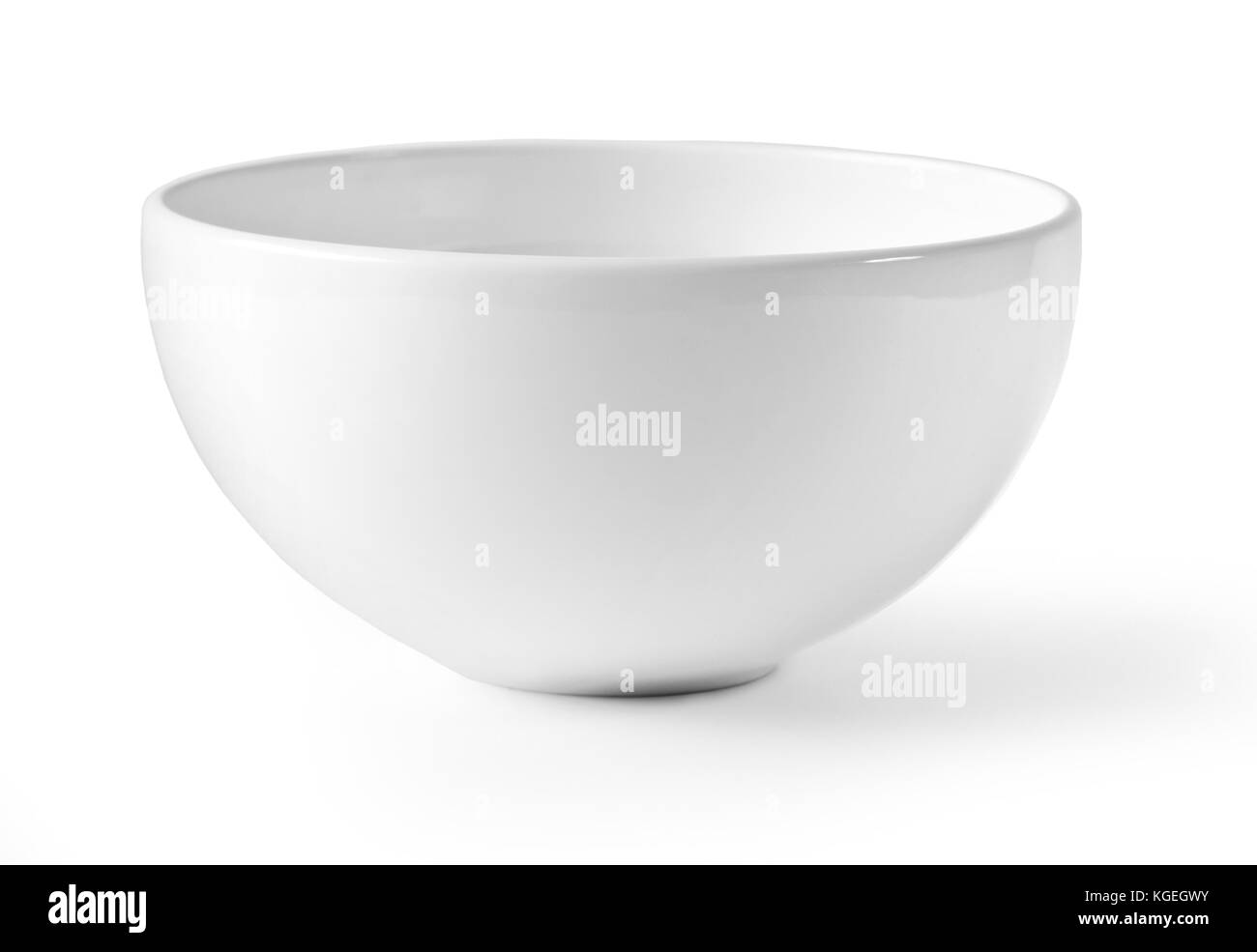 White empty bowl isolated on white background, with clipping path Stock