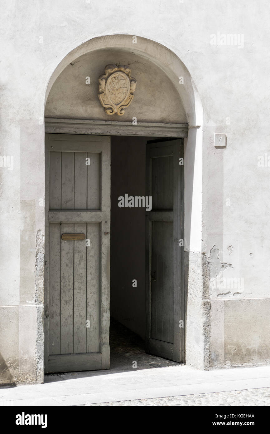 Half open doors on the street Stock Photo Alamy