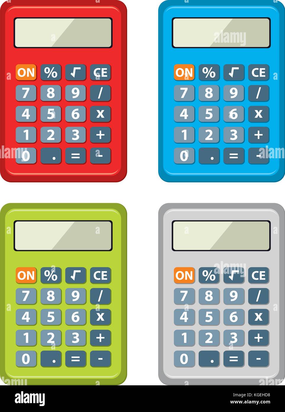 vector set of calculator icons isolated on white background. colorful  design of calculators for business, finance accounting and algebra  illustrations Stock Vector Image & Art - Alamy