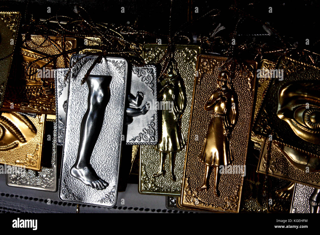 Votive offerings at the Panagia Ekatontapiliani church, Paros, Greece Stock Photo Alamy