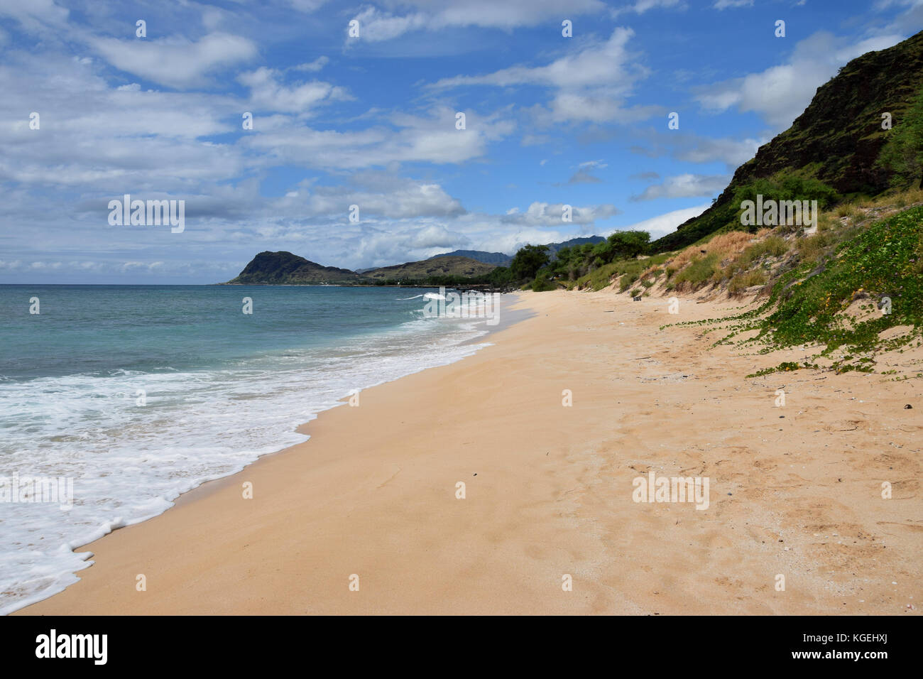 Nanakuli Beach - Oahu, Hawaii Stock Photo