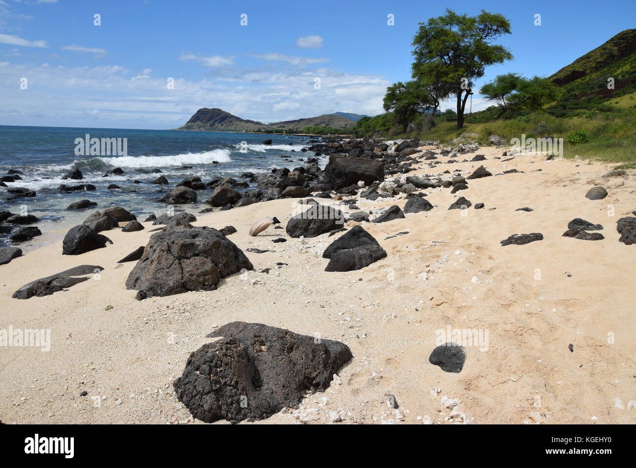 Nanakuli Beach Oahu, Hawaii Stock Photo Alamy