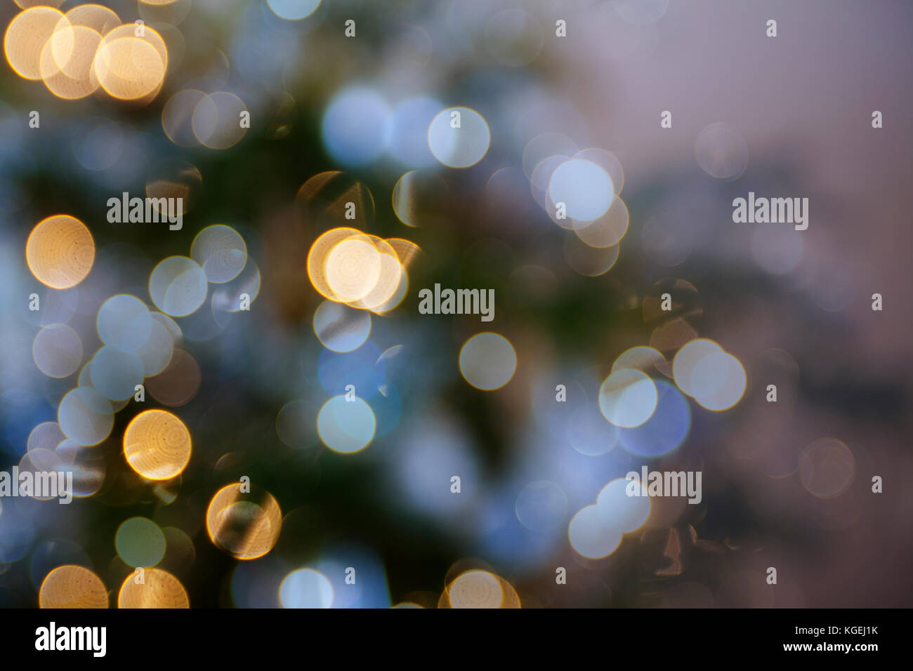 Christmas background of lights and tree Stock Photo - Alamy