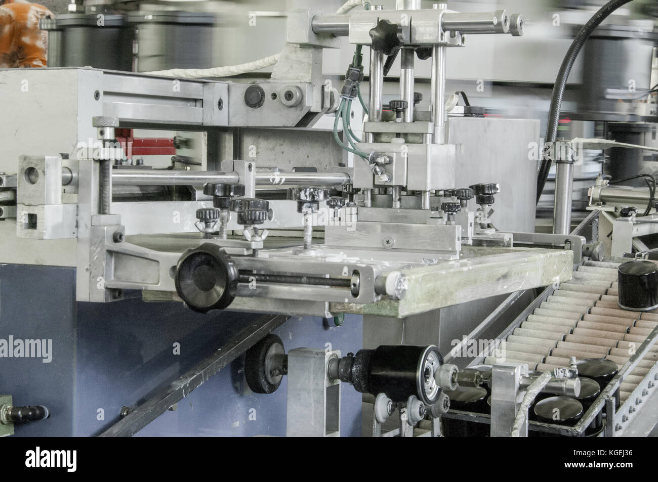 machines and equipment on a conveyor belt assembly automotive filters