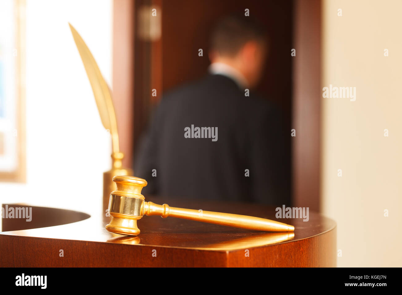 Justice concept, selective focus on nearest part ,lens blur f/x Stock Photo