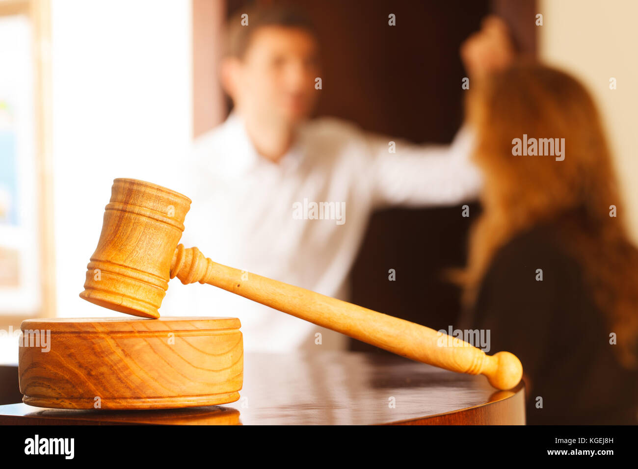 Justice concept, selective focus on nearest part ,lens blur f/x Stock Photo