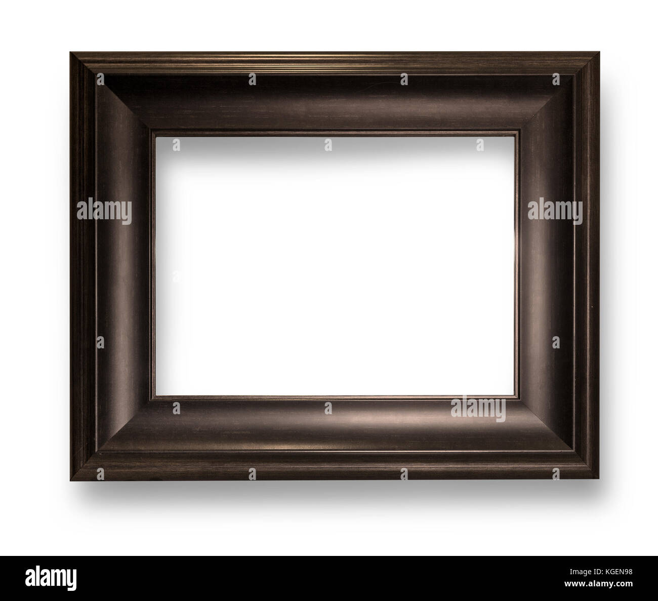 old wooden frame isolated on white background Stock Photo - Alamy