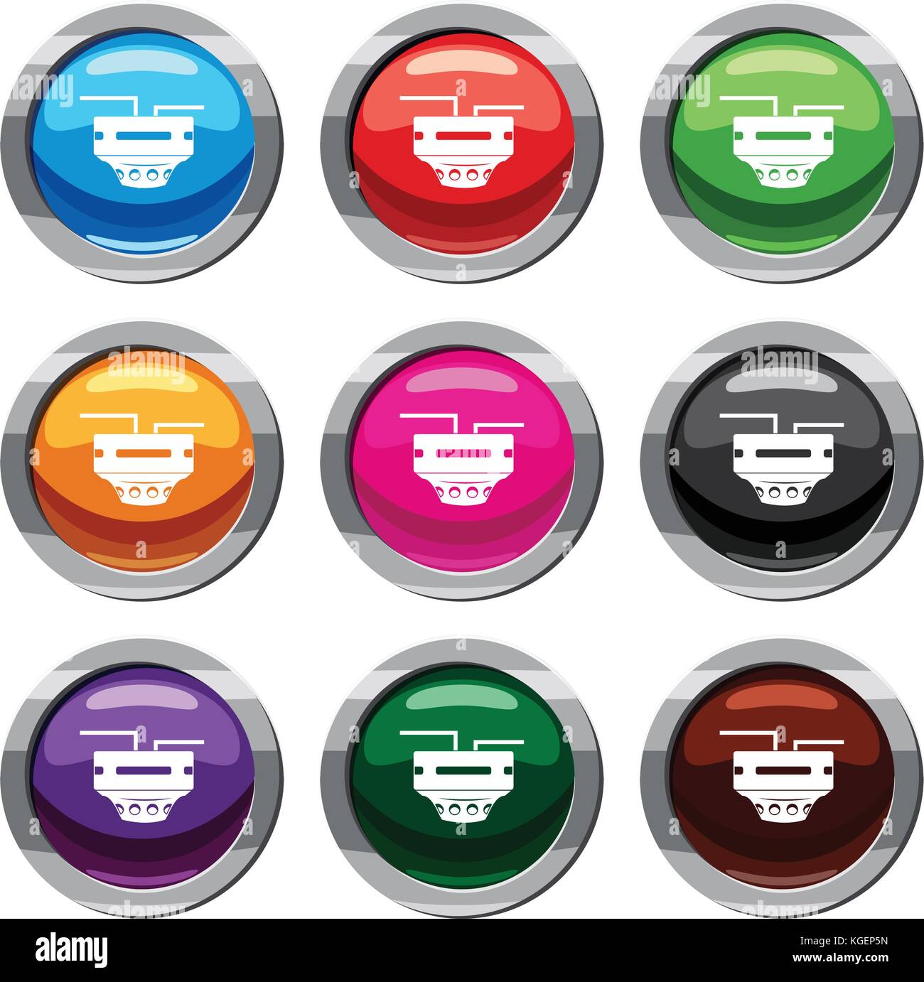 Monitor socket set 9 collection Stock Vector Image & Art - Alamy