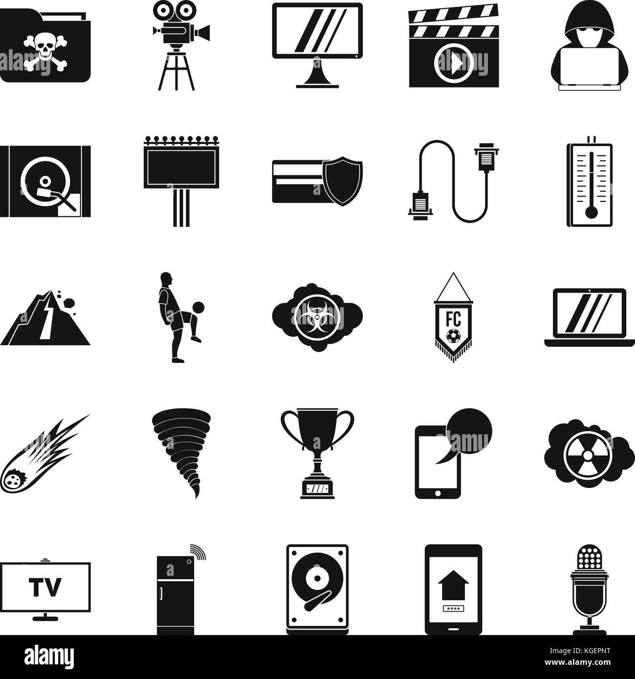 Televisor icons set, simple style Stock Vector Image & Art - Alamy