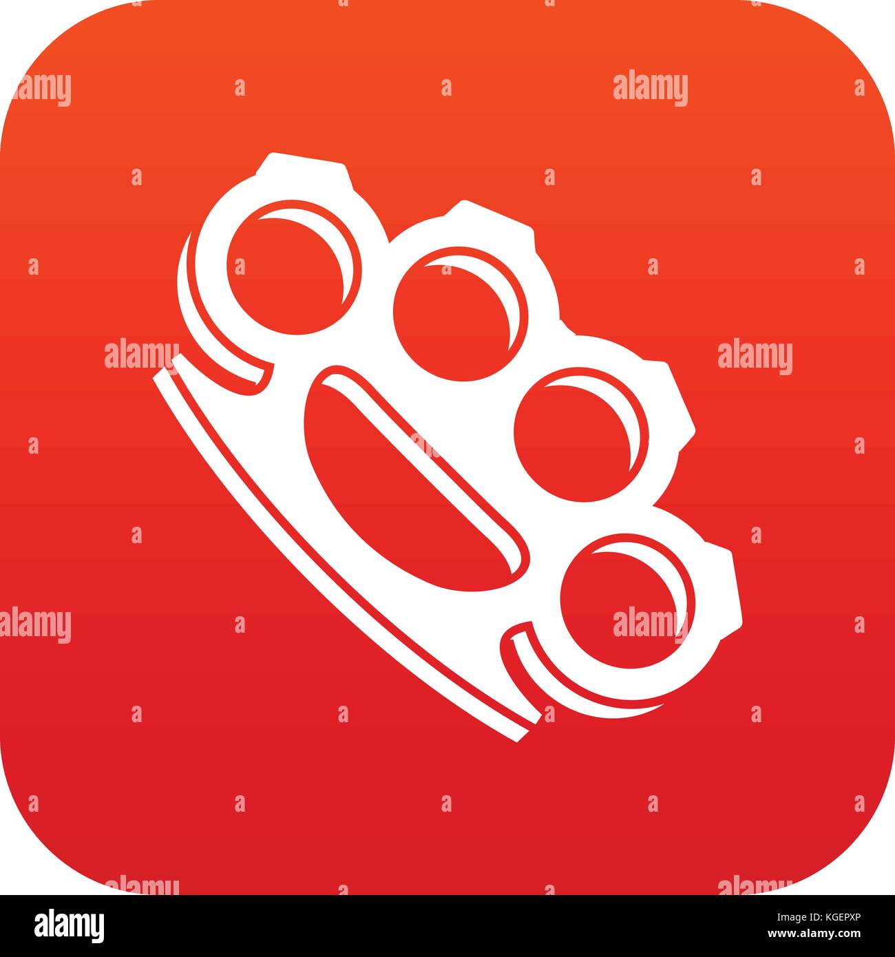 Brass knuckles icon digital red Stock Vector Image & Art Alamy
