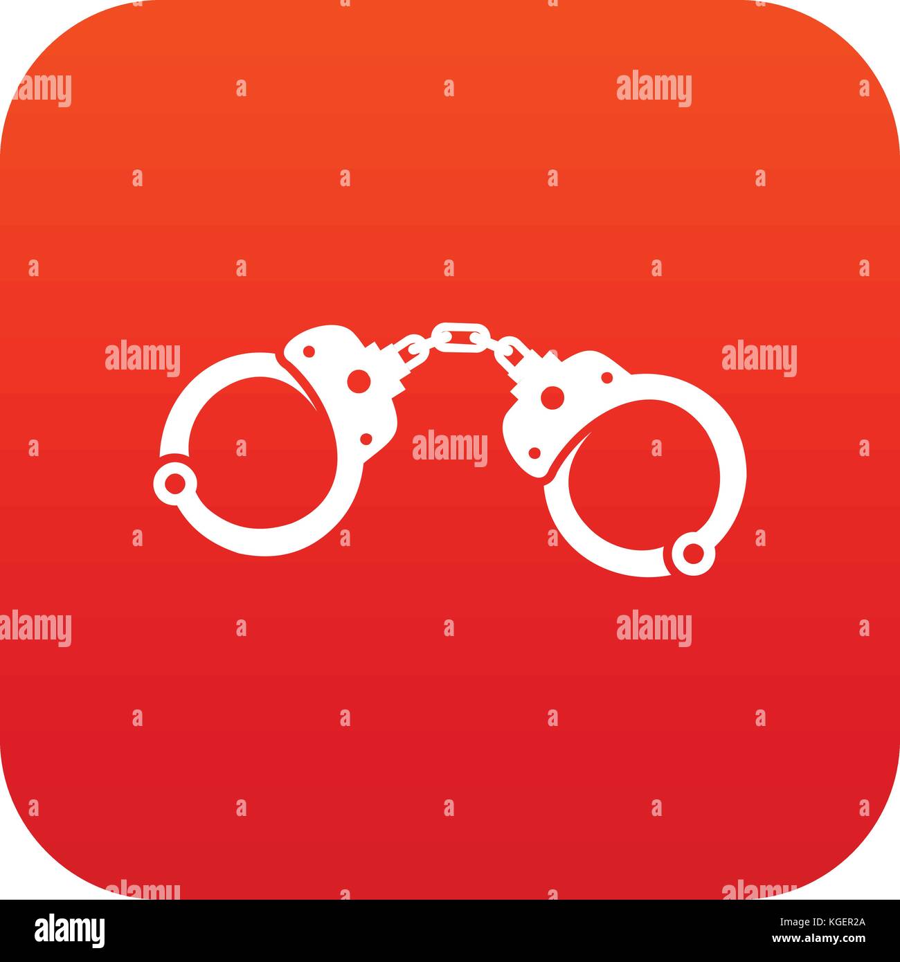 Handcuffs icon digital red Stock Vector Image & Art - Alamy