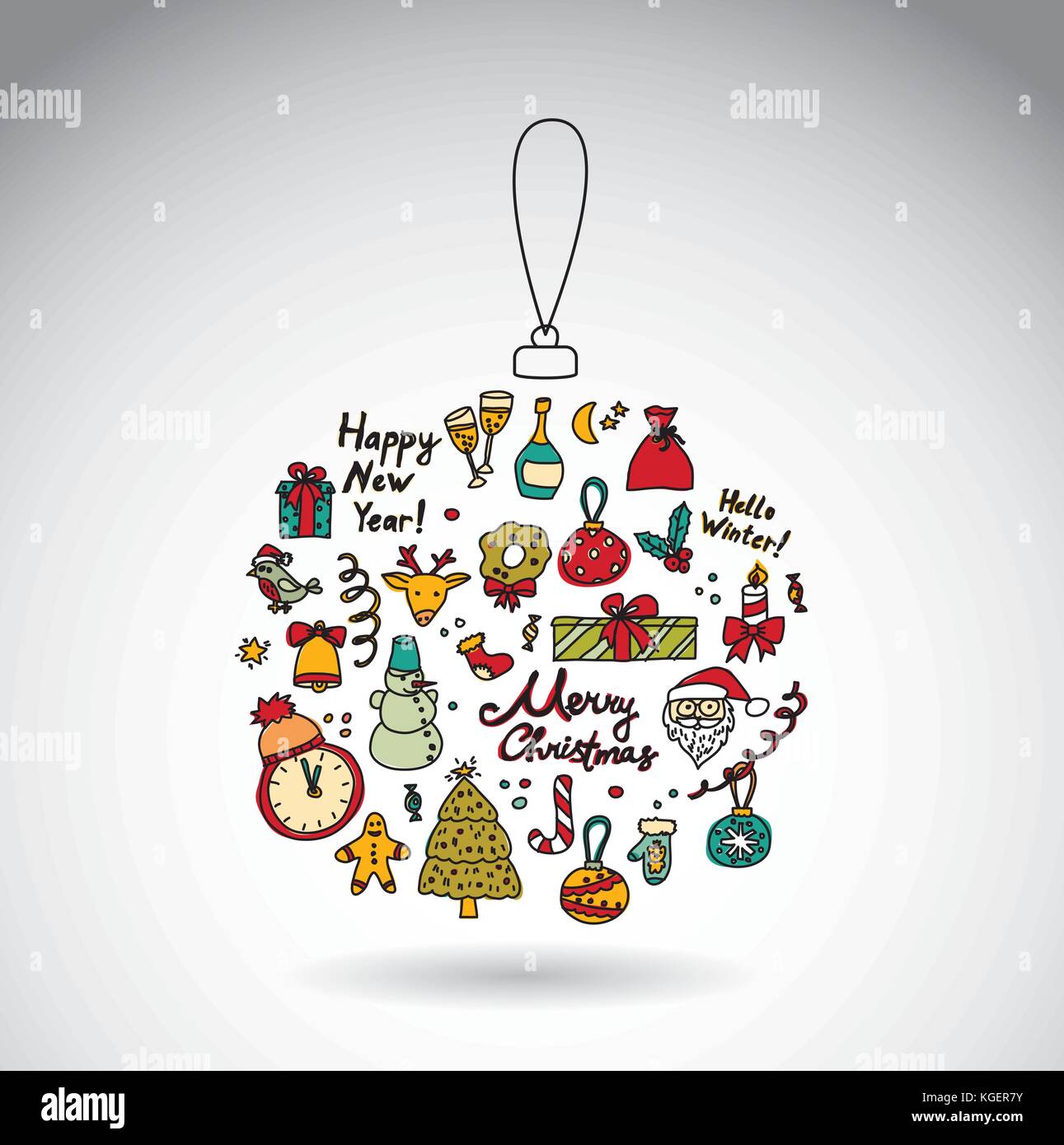 New year ball objects Stock Vector Image & Art - Alamy