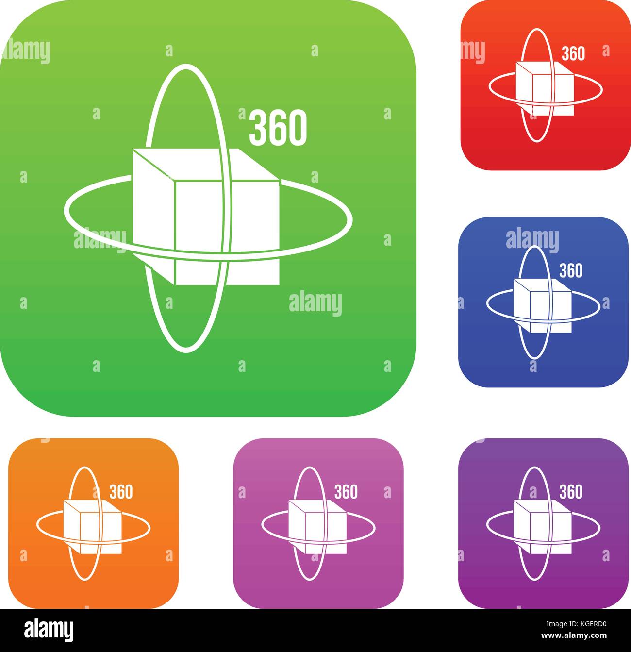 Virtual cube set color collection Stock Vector Image & Art - Alamy