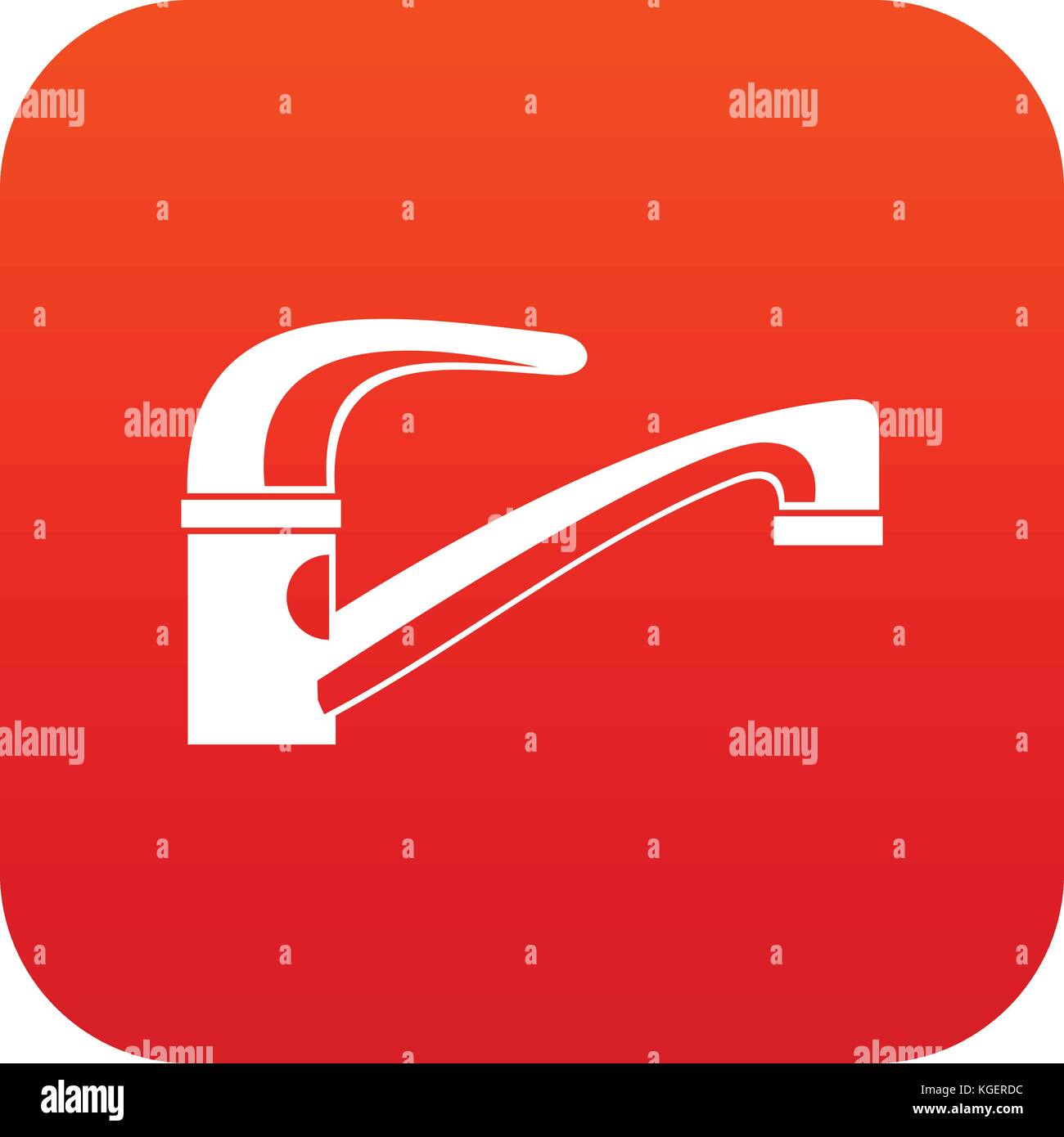 Water tap icon digital red Stock Vector Image & Art - Alamy