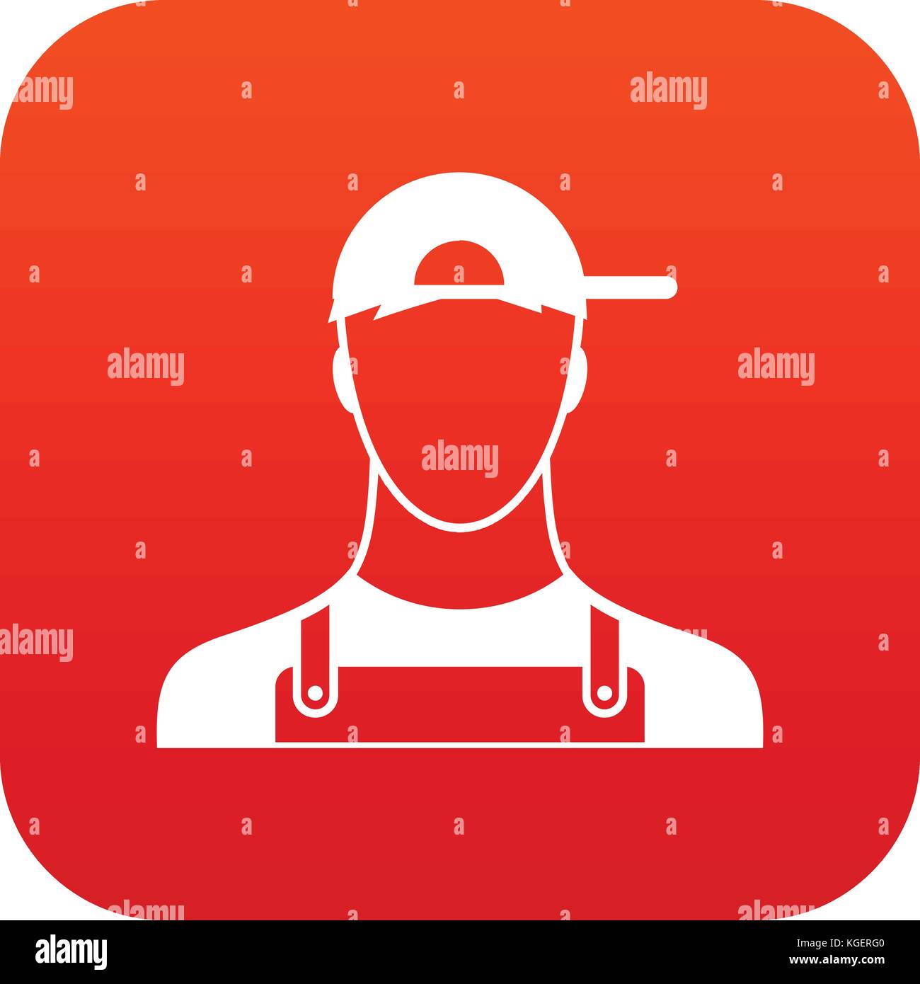 Plumber icon digital red Stock Vector Image & Art - Alamy