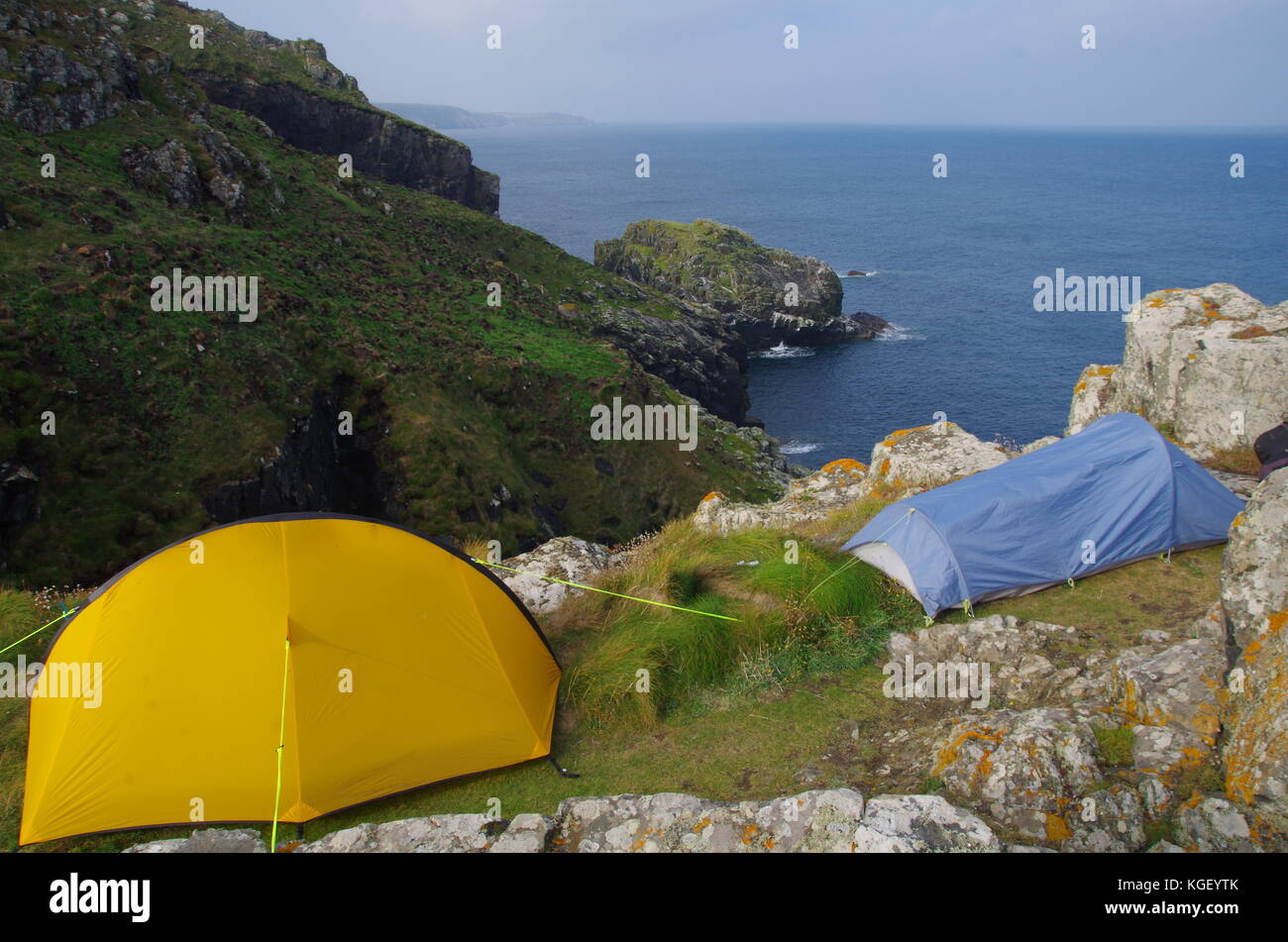 Fantastic Wild Camping Spot John O Groats Duncansby Head To Lands End End To End Trail Day 103 Cornwall England Uk Stock Photo Alamy