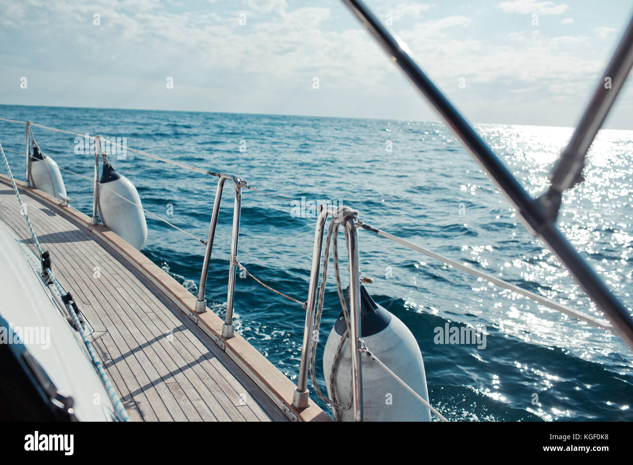 Luxury yacht sailing in the tropical sea Stock Photo - Alamy