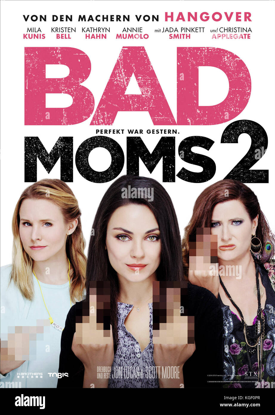 A BAD MOMS CHRISTMAS, German poster, l-r: Kristen Bell, Mila Kunis