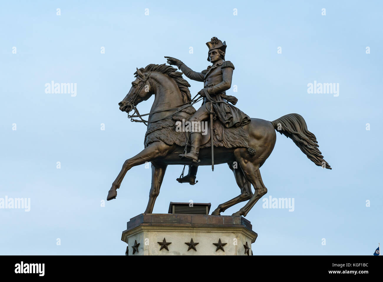 RICHMOND, VIRGINIA - MARCH 25: George Washington Monument on Capitol Square at the Virginia State Capitol on March 25, 2017 in Richmond, Virginia Stock Photo