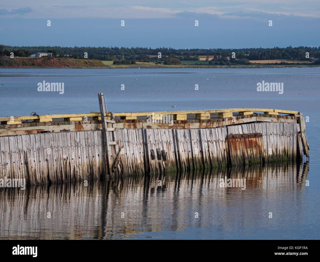 Wharf, North Rustico Harbour, Prince Edward Island, Canada. Stock Photo