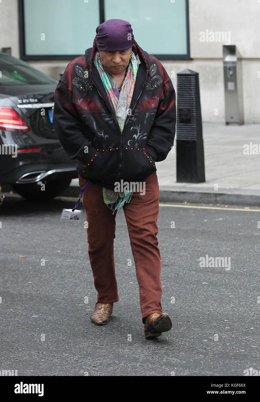 London, UK. 7th Nov, 2017. Steven Van Zandt seen arriving to the BBC studios in London Credit: WFPA/Alamy Live News Stock Photo