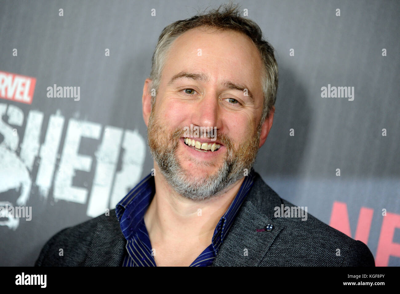 Steve Lightfoot attends the Netfilx TV serious premiere of 'The Punisher' at AMC Loews on November 6, 2017 in New York City. Stock Photo
