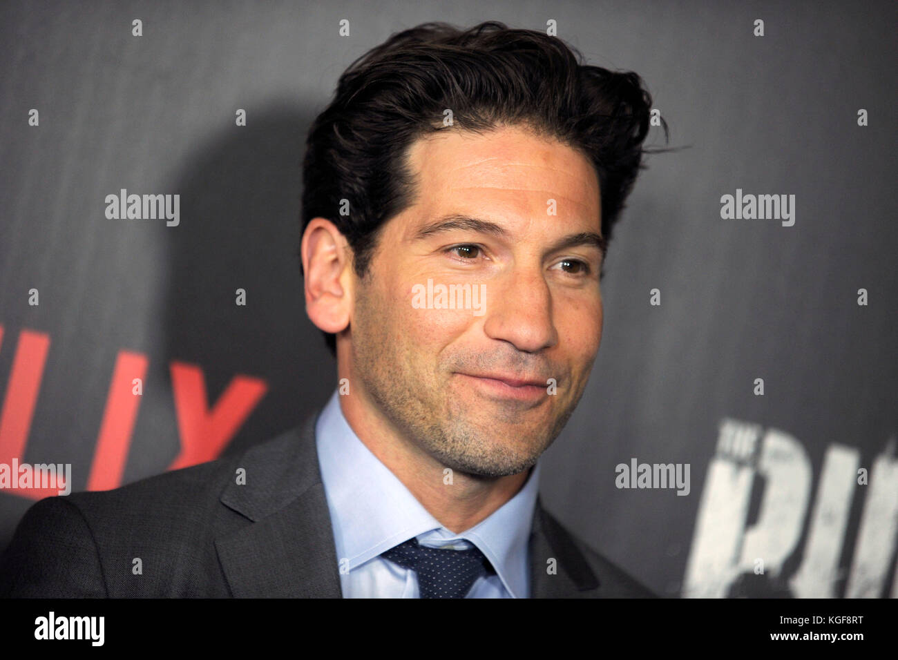 Jon Bernthal attends the Netfilx TV serious premiere of 'The Punisher' at AMC Loews on November 6, 2017 in New York City. Stock Photo