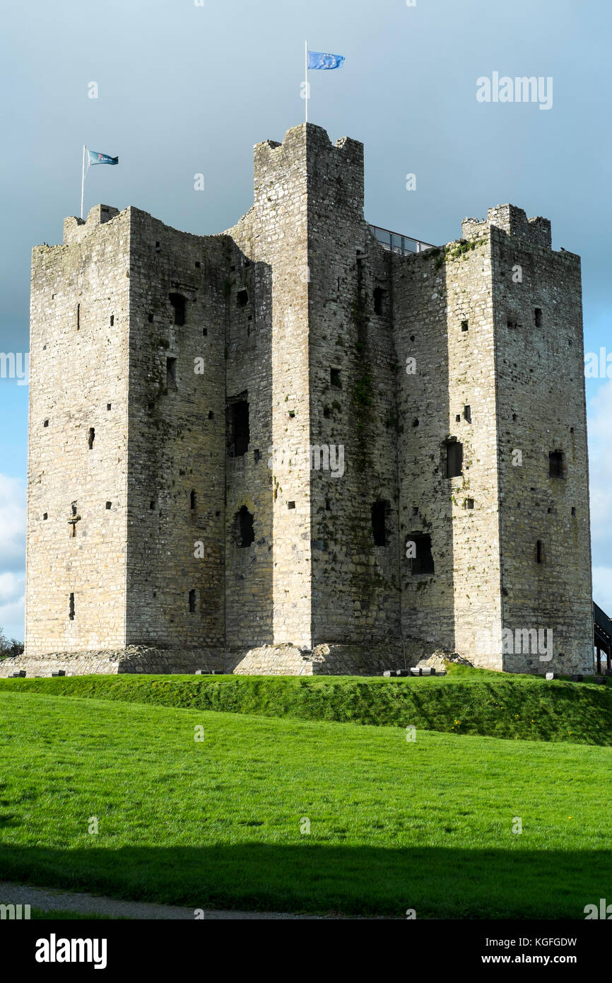 Trim castle in County Meath near Dublin, Republic of Ireland, location