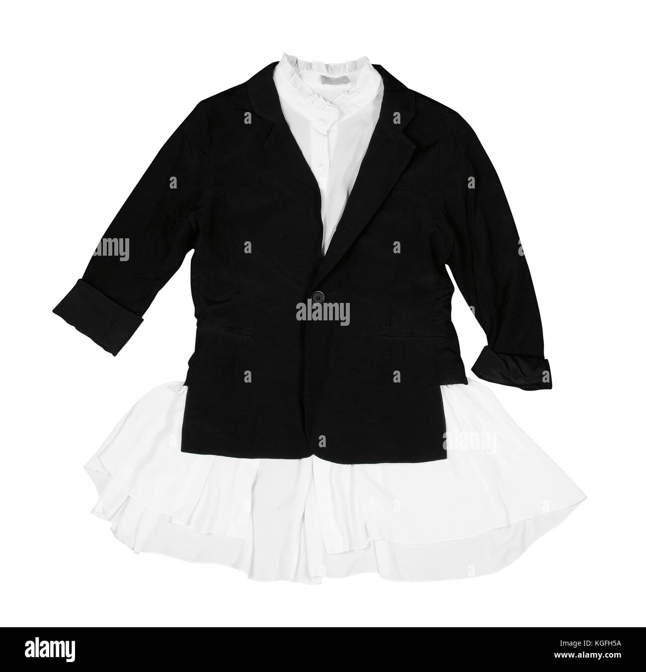 Female casual dress on white Stock Photo Alamy