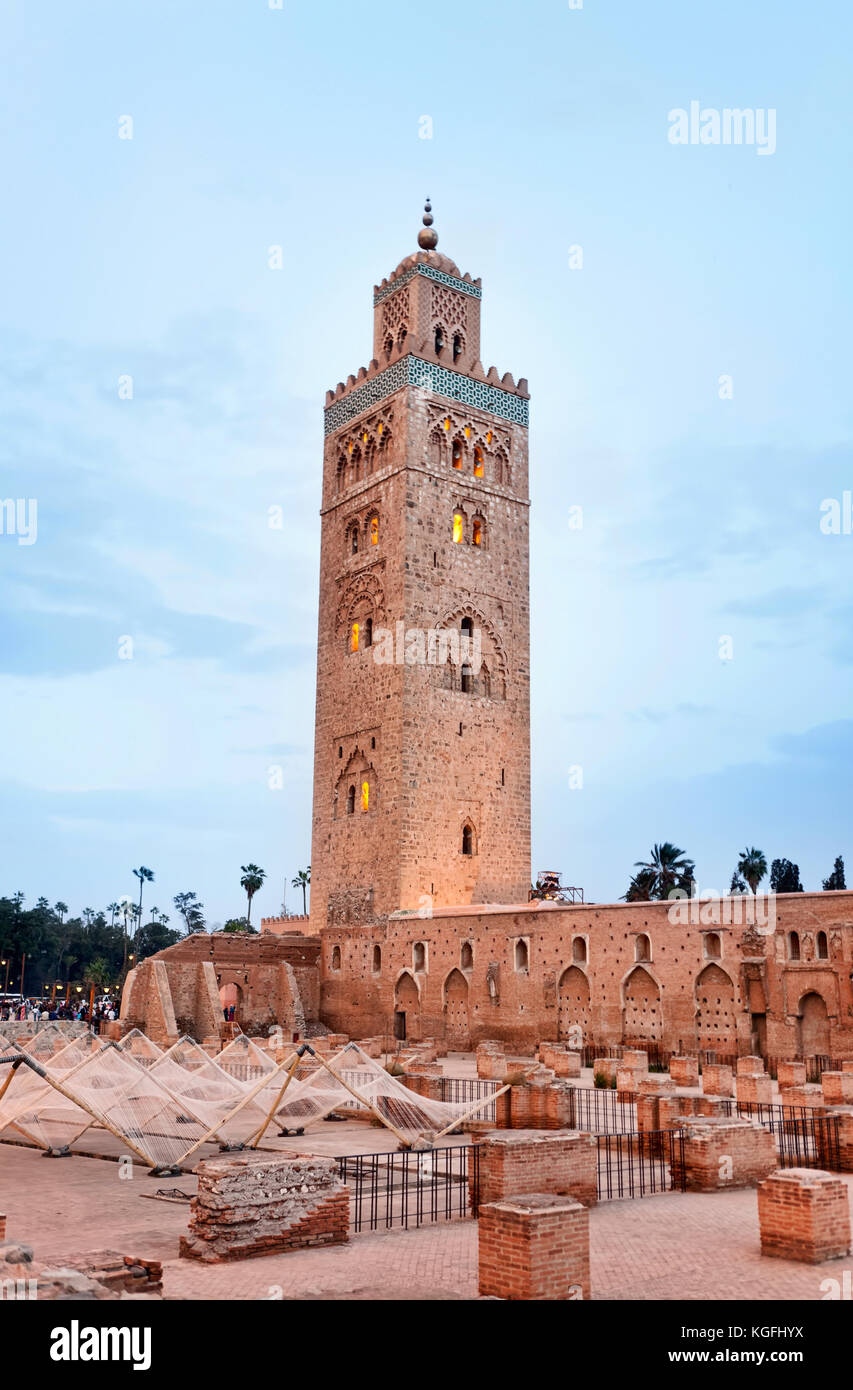 Koutoubia Mosque in Marrakesh. Stock Photo