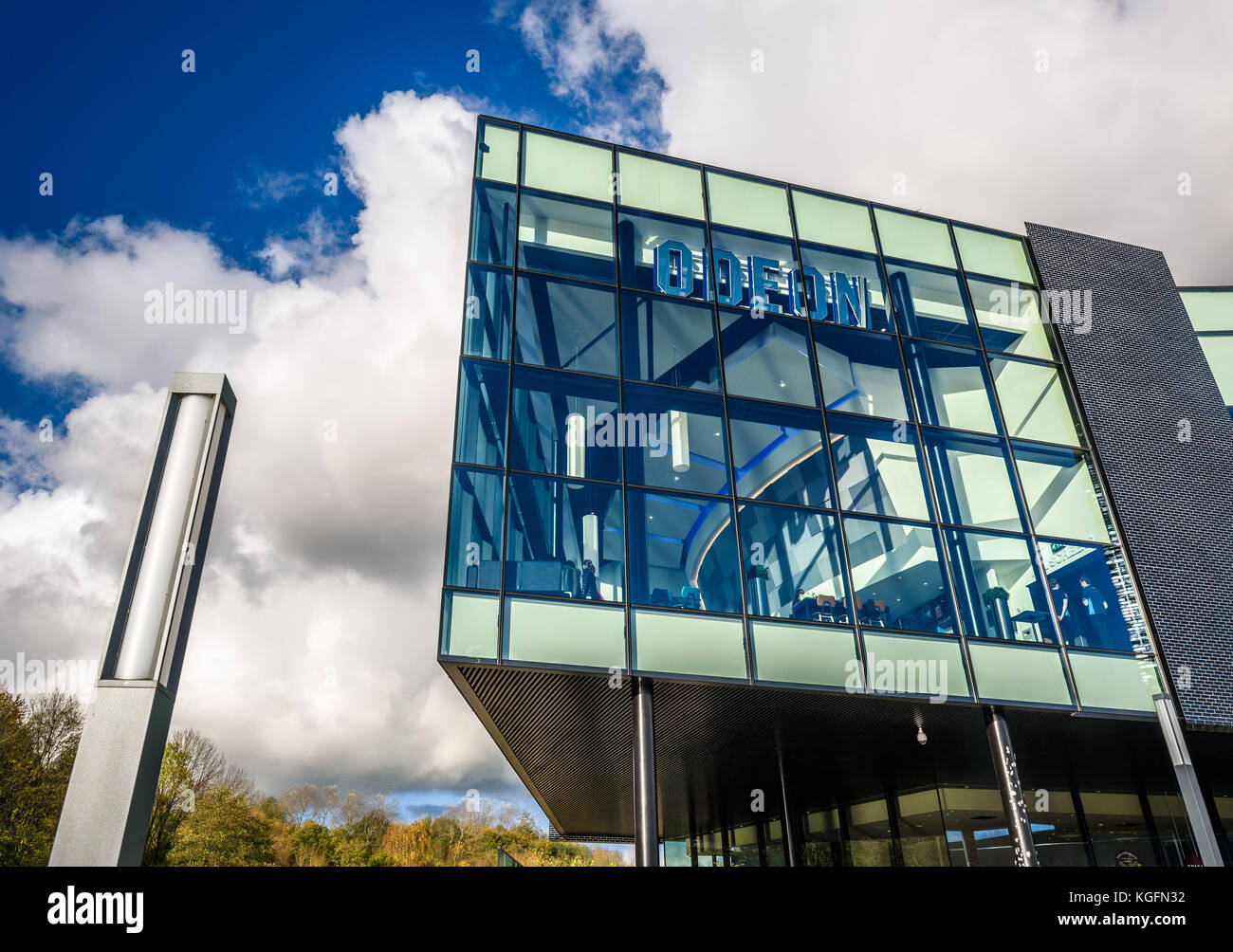 Northwich, UK - Nov 4TH 2017: Odeon cinema complex built along the river at Baron's Quay, Northwich. Stock Photo