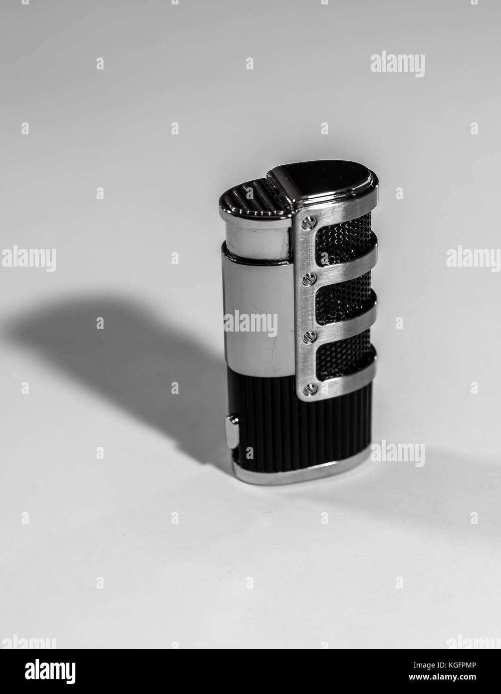 Cigar Lighter and Cigars Stock Photo
