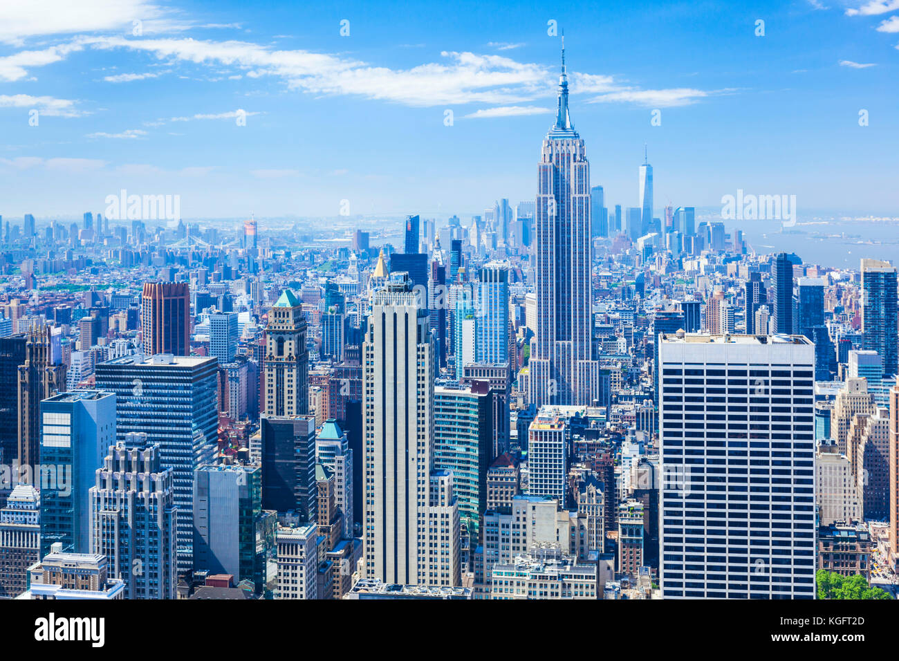 Manhattan skyline, New York Skyline, Empire State Building, New York City, United States of America, North America, USA Stock Photo